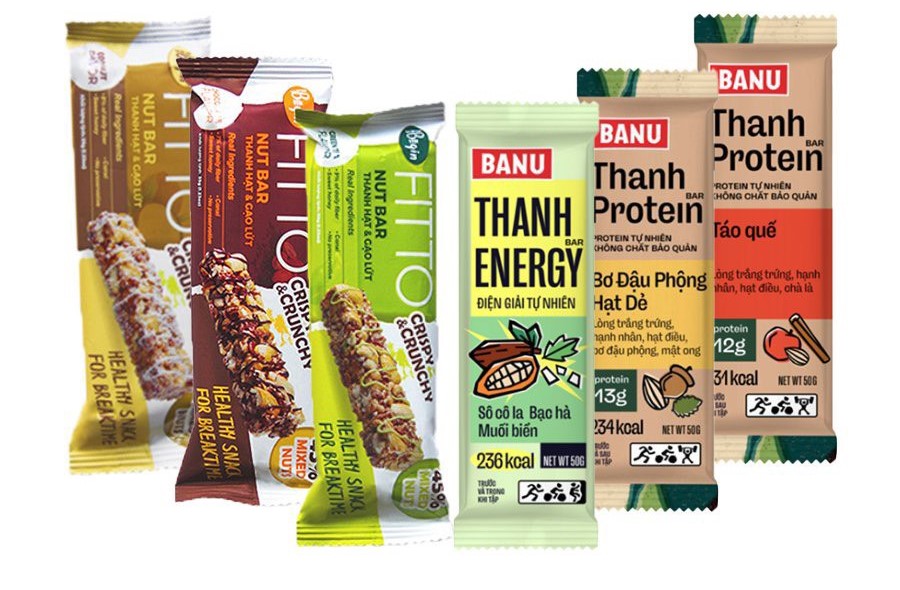 Hộp Tết Đong Đầy (6 Thanh Fitto, 6 Thanh Banu Protein)