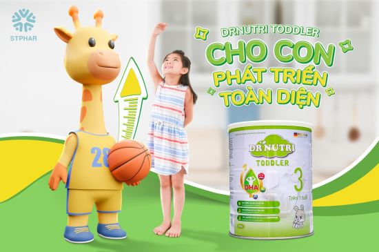 [Sofaco] Sữa Bột Phát Triển Chiều Cao Và Trí Não Dr Nutri Toddler 900g (Trên 1 Tuổi)