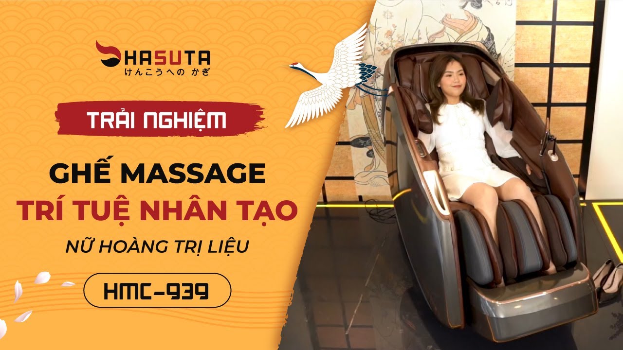 Ghế massage Hasuta HMC 939 thiết kế sang trọng với các góc cạnh với nhiều đường nét tinh tế