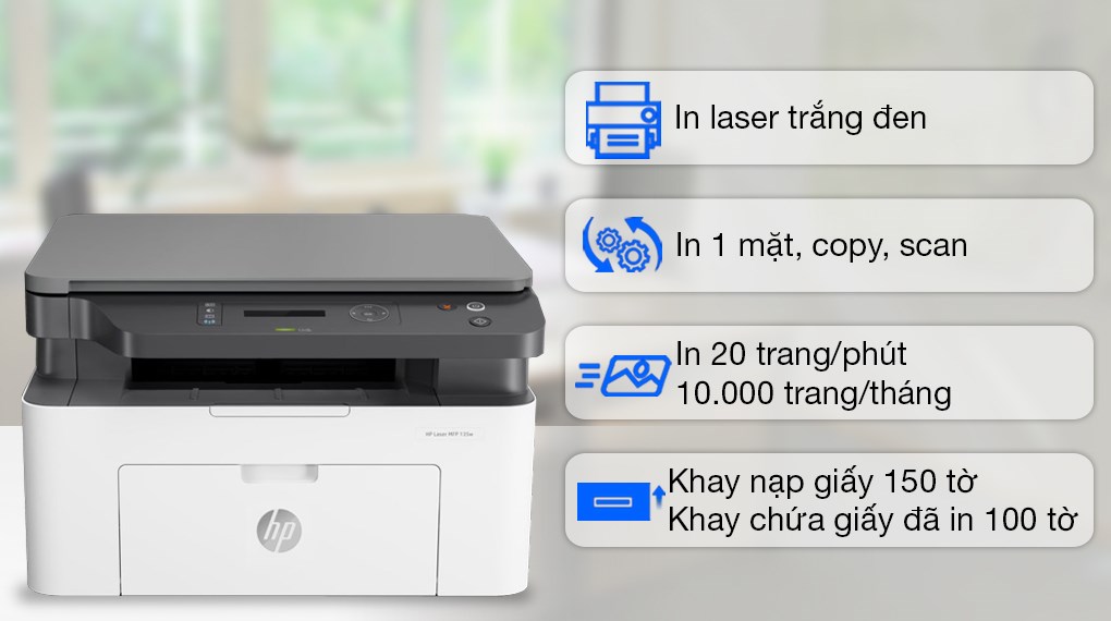 Máy in laser trắng đen đa chức năng HP 135A (4ZB82A)