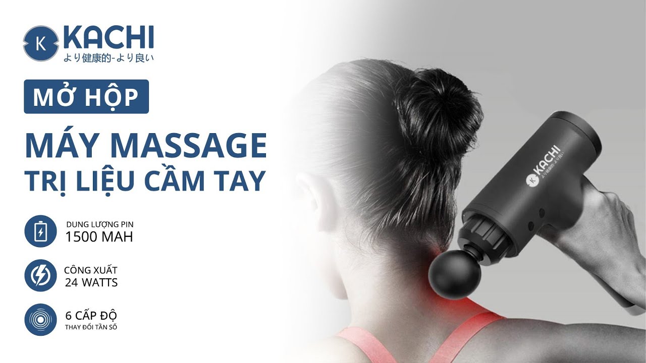 Máy massage trị liệu cầm tay không dây Kachi MK340 giảm đau nhức giảm căng cơ 