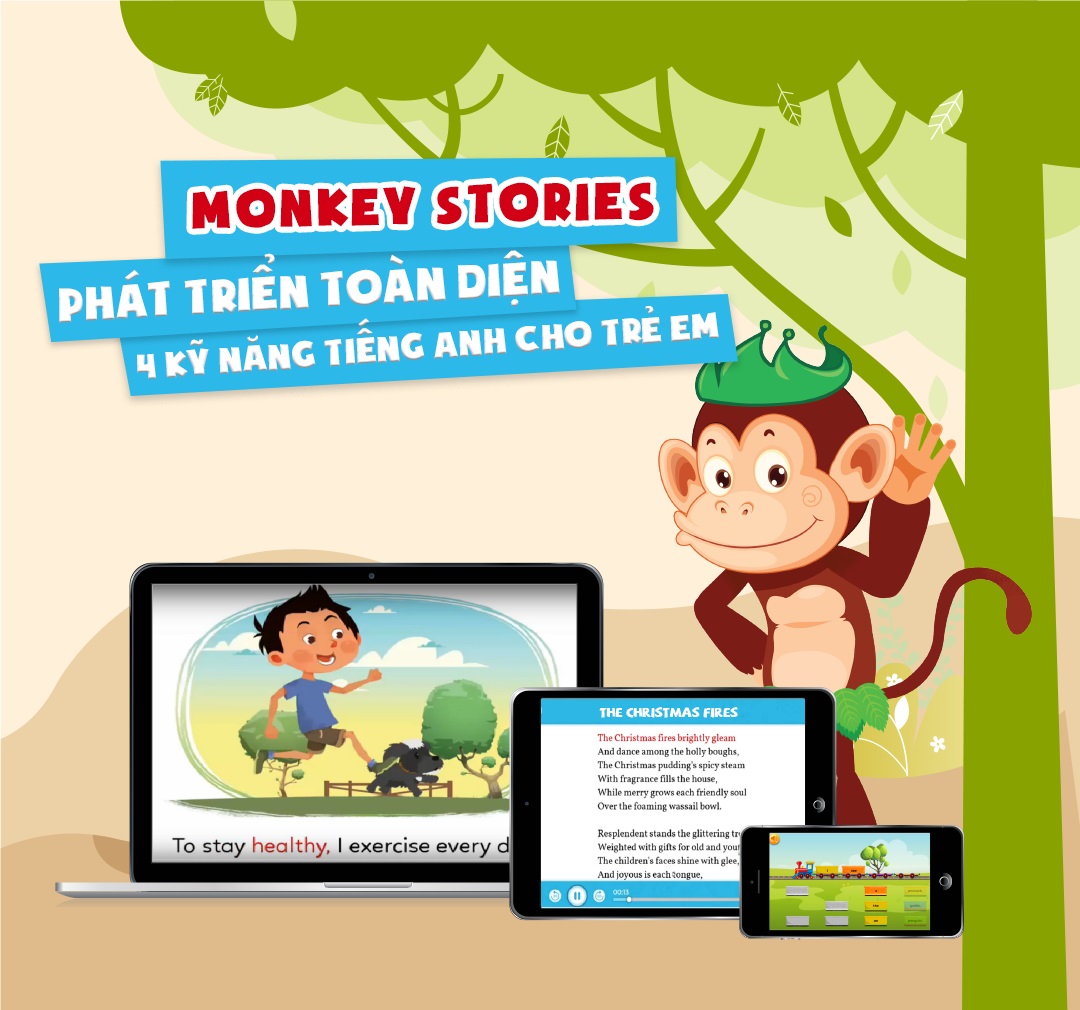 Monkey Stories - Giỏi Tiếng Anh Trước Tuổi Lên 10 (Gói 1 Năm)