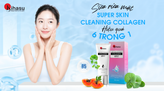 Review Sữa rửa mặt collagen Kihasu Super Skin Cleansing Collagen 6In1 Tuyp 100ml