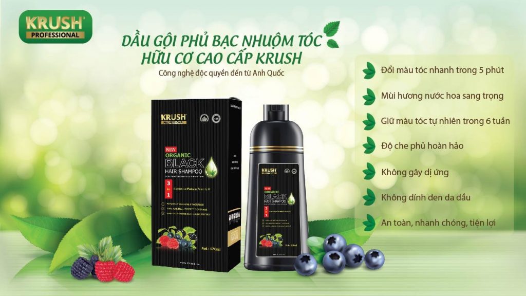Dầu Gội Phủ Bạc Krush Gội Là Đen Từ Anh Quốc Có Tốt Không?