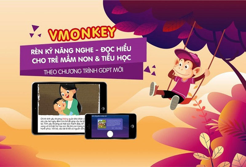 Ứng Dụng VMonkey - Học Tiếng Việt Theo Chương Trình GDPT Mới Cho Trẻ Mầm Non & Tiểu Học